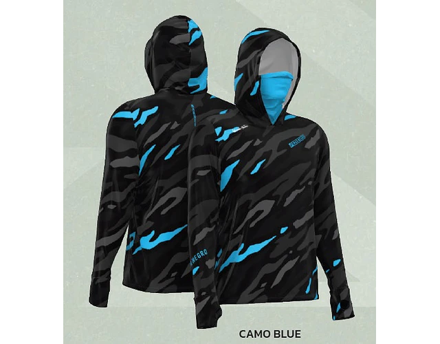 Camiseta Mar Negro com Capuz Masculina - X-Protect 360 G