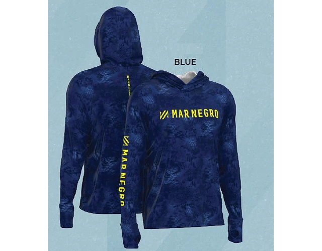 Camiseta Mar Negro Sublimada com Capuz Masculina - P