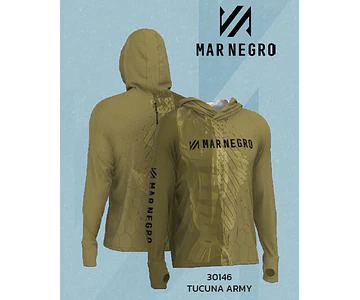 Camiseta Mar Negro Sublimada com Capuz Masculina - G