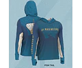 Camiseta Mar Negro Sublimada com Capuz Masculina - G