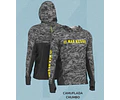 Camiseta Mar Negro Sublimada com Capuz Masculina - G
