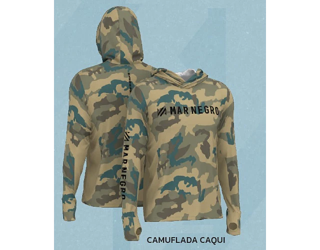 Camiseta Mar Negro Sublimada com Capuz Masculina - G