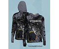 Camiseta Mar Negro Sublimada com Capuz Masculina - GG