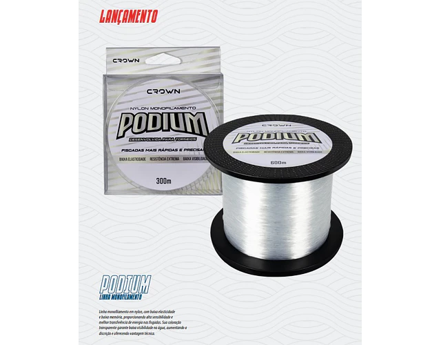 Linha de Monofilamento Crown - Podium