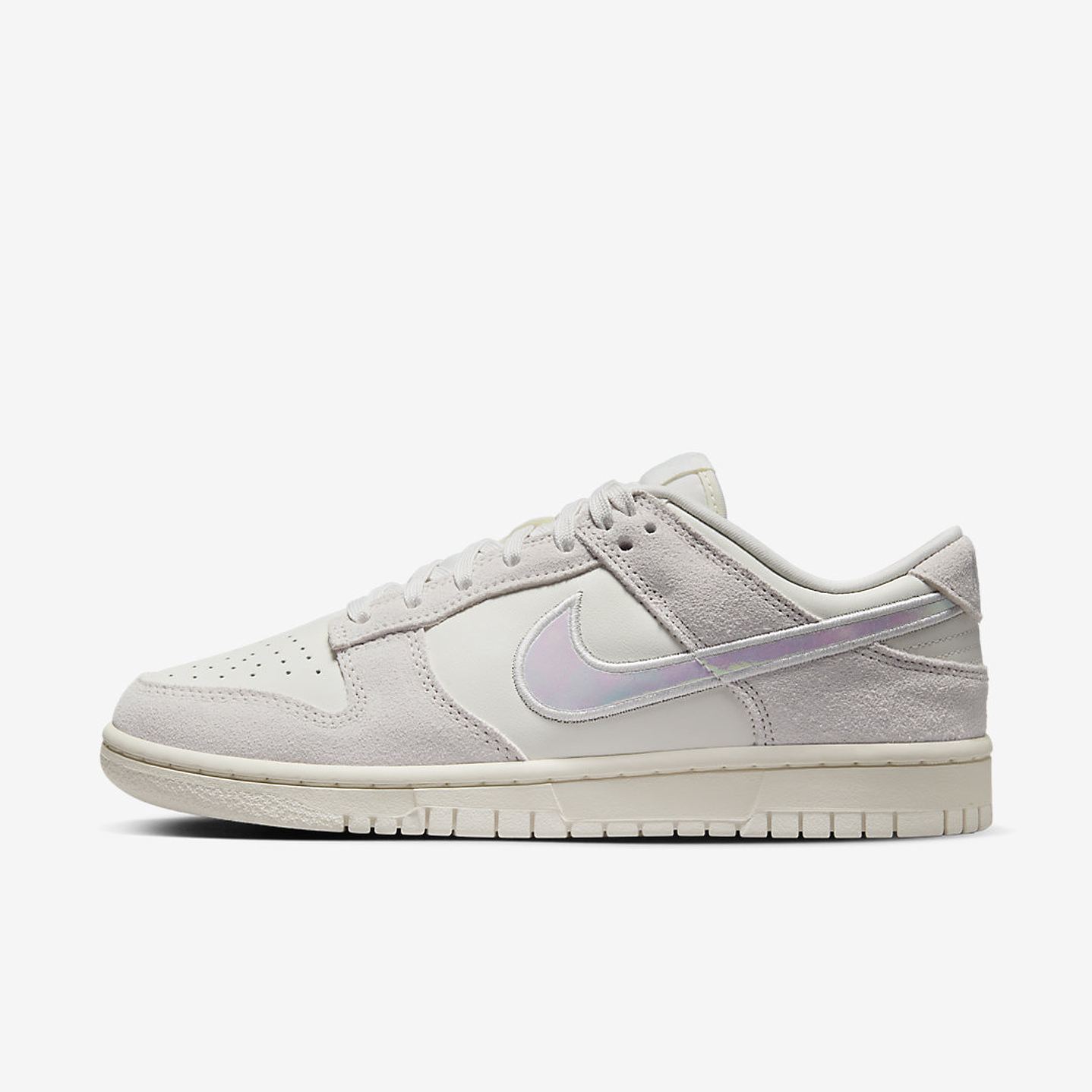 Nike Dunk Low Sail Iridescent Swoosh (Women's) 1