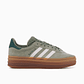 adidas Gazelle Bold Silver Green Gum (Womens) - Thumbnail 3