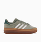 adidas Gazelle Bold Silver Green Gum (Womens) - Thumbnail 3