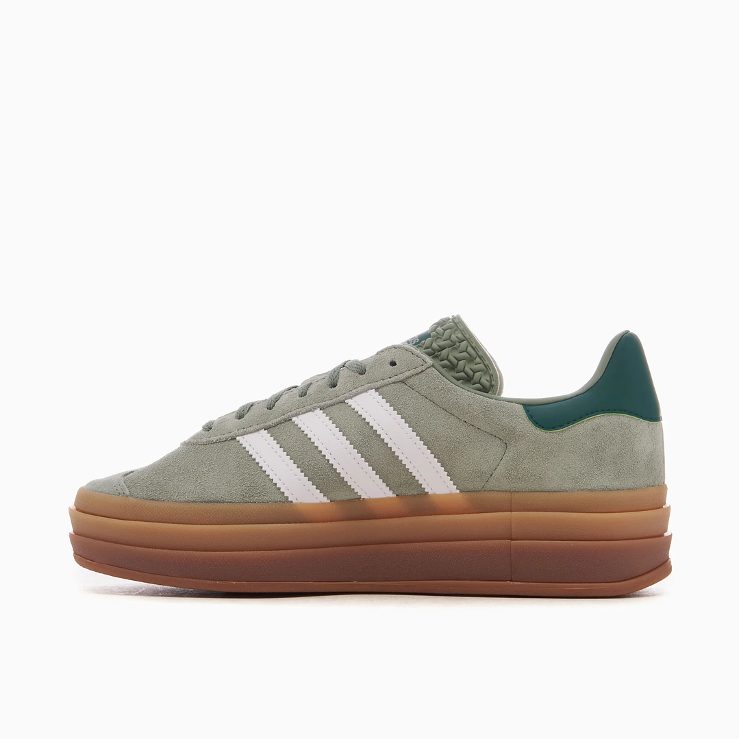 adidas Gazelle Bold Silver Green Gum (Womens) 1