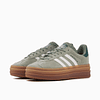 adidas Gazelle Bold Silver Green Gum (Womens)