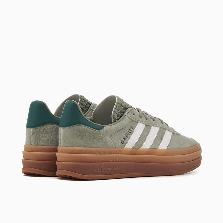 adidas Gazelle Bold Silver Green Gum (Womens) 6