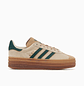 adidas Gazelle Bold Magic Beige Collegiate Green (Women's) - Thumbnail 3