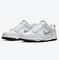 Nike Dunk Low Glitch Swoosh White Grey (GS) - Thumbnail 2