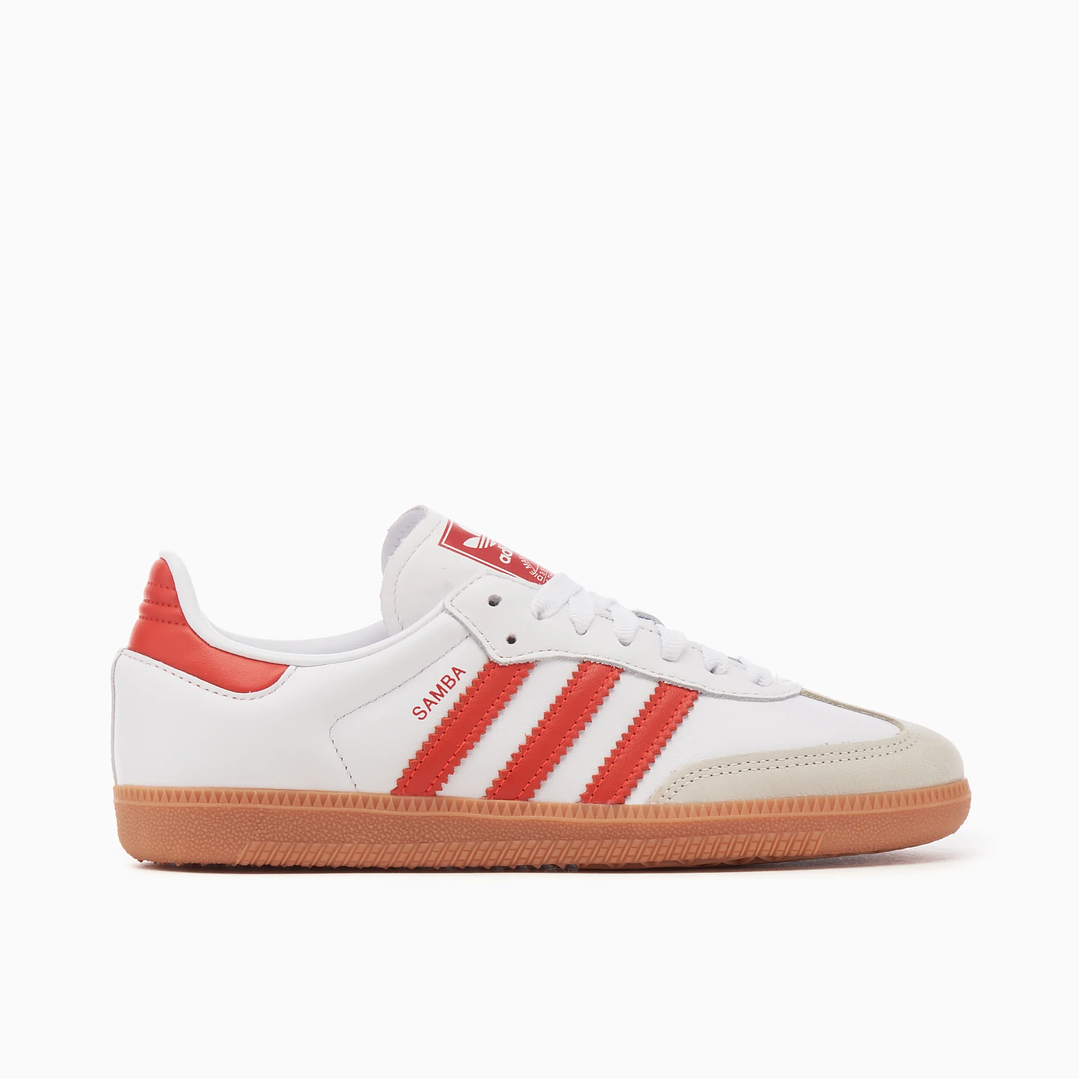 adidas Samba OG White Solar Red Gum (Women's) 3