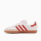 adidas Samba OG White Solar Red Gum (Women's) - Thumbnail 1