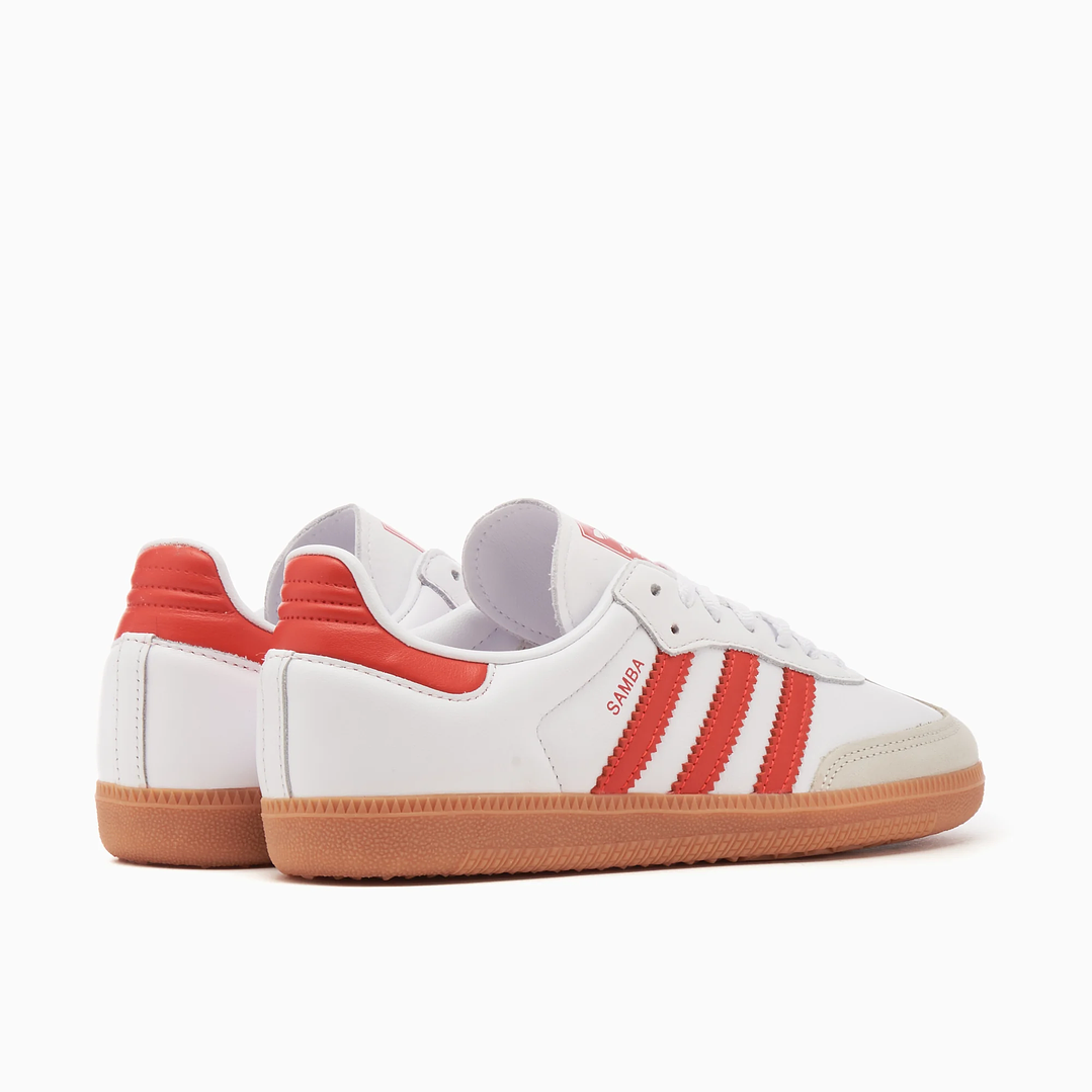adidas Samba OG White Solar Red Gum (Women's) 6