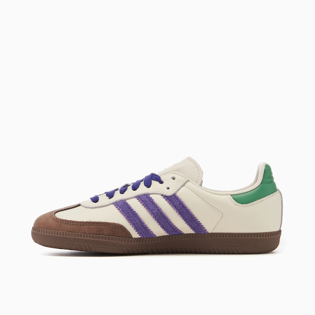 adidas Samba OG Off White Core Purple Green Brown (Women's) 1