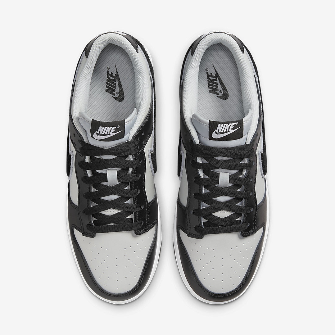 Nike Dunk Low Chenille Swoosh Black Grey 4