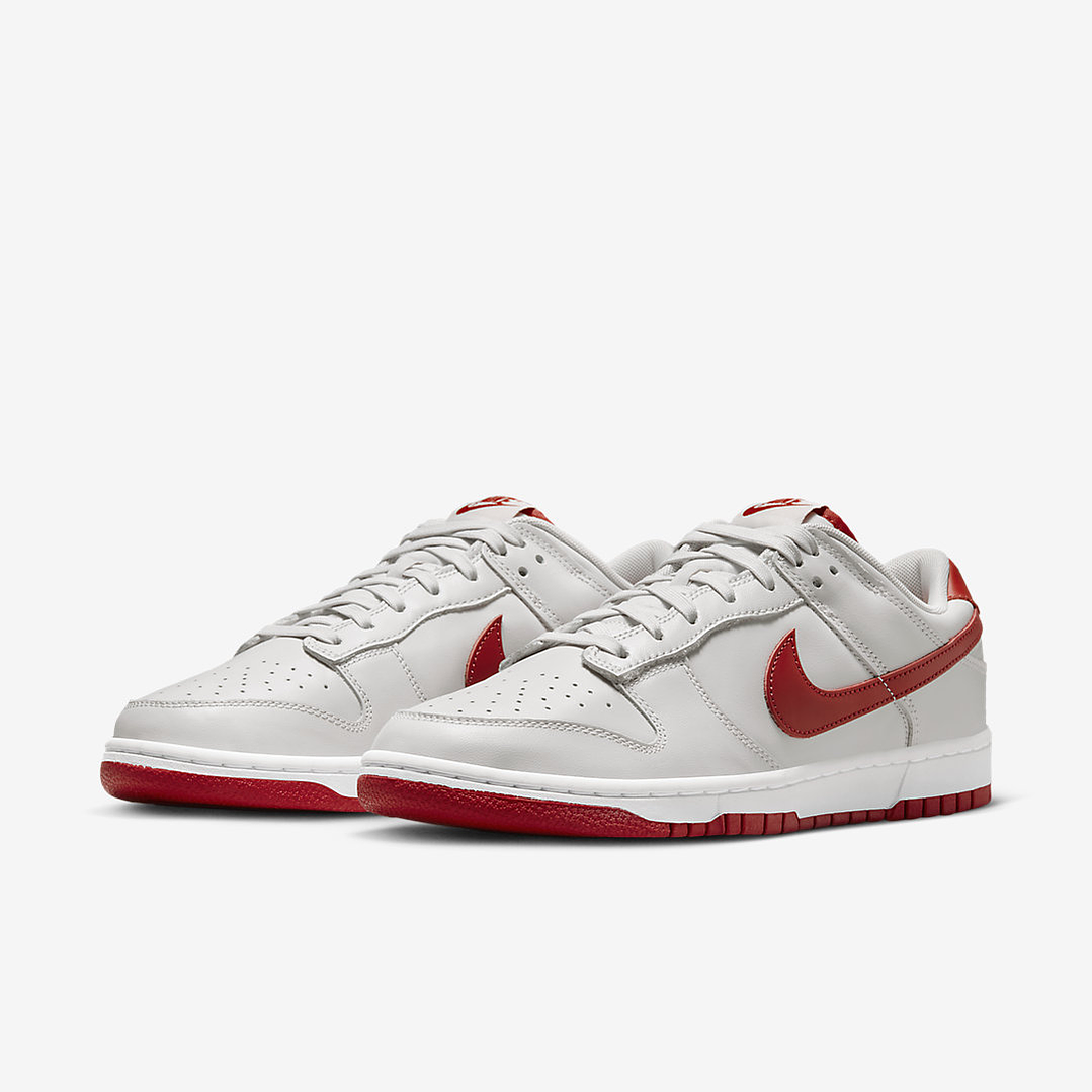 Nike Dunk Low Vast Grey Varsity Red 2