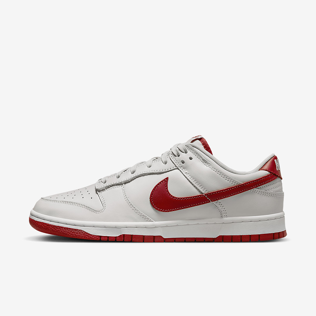 Nike Dunk Low Vast Grey Varsity Red 1