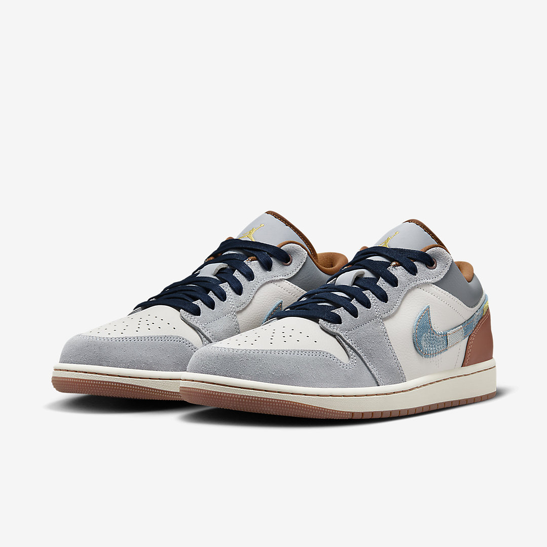 Jordan 1 Low SE Phantom Repaired Denim Swoosh 2