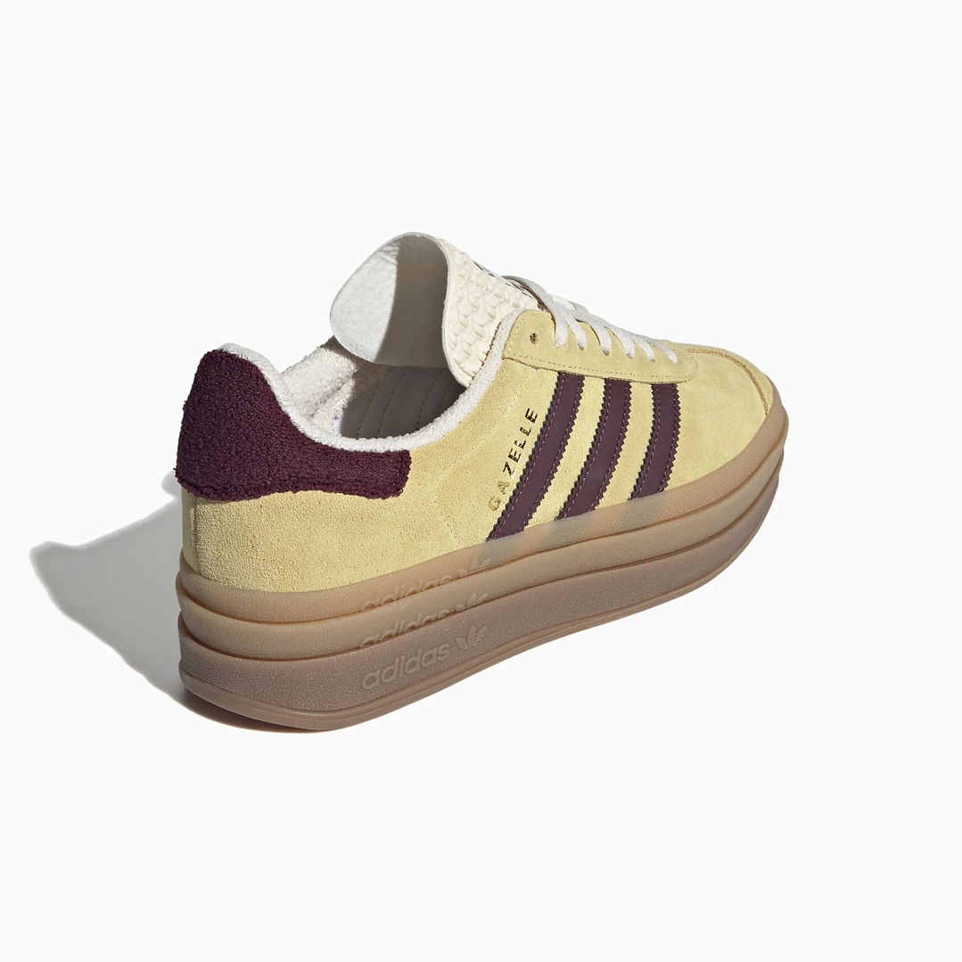 adidas Gazelle Bold Almost Yellow Maroon (Women's) 6