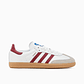 adidas Samba OG White Burgundy Gum - Thumbnail 3