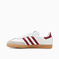 adidas Samba OG White Burgundy Gum - Thumbnail 1