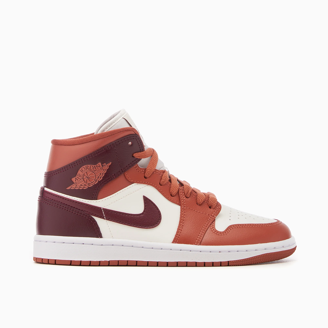 Jordan 1 Mid Dusty Peach Night Maroon (Women's) 3
