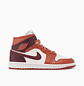 Jordan 1 Mid Dusty Peach Night Maroon (Women's) - thumbnail 3