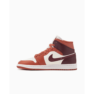 Jordan 1 Mid Dusty Peach Night Maroon (Women's)