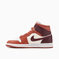 Jordan 1 Mid Dusty Peach Night Maroon (Women's) - thumbnail 1