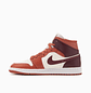 Jordan 1 Mid Dusty Peach Night Maroon (Women's) - thumbnail 1