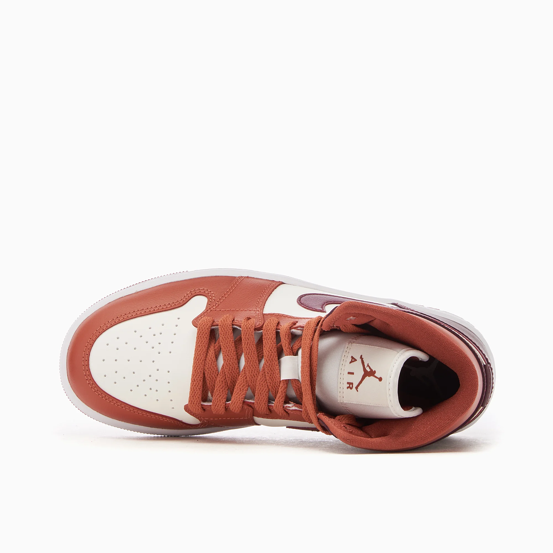 Jordan 1 Mid Dusty Peach Night Maroon (Women's) 4