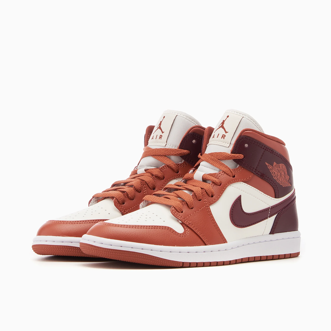 Jordan 1 Mid Dusty Peach Night Maroon (Women's) 2