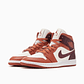 Jordan 1 Mid Dusty Peach Night Maroon (Women's) - thumbnail 2
