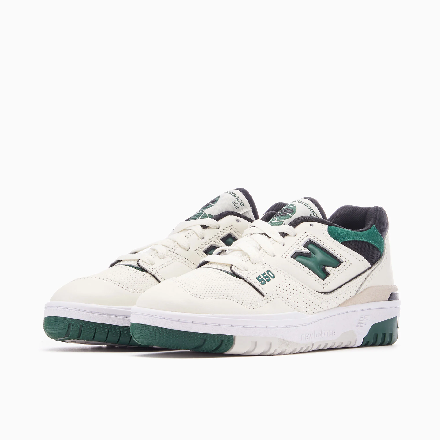 New Balance 550 Sea Salt Pine Green 2