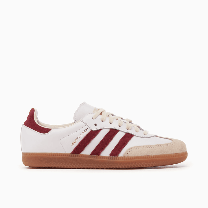 adidas Samba Sporty & Rich White Collegiate Burgundy 3