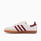adidas Samba Sporty & Rich White Collegiate Burgundy - Thumbnail 1