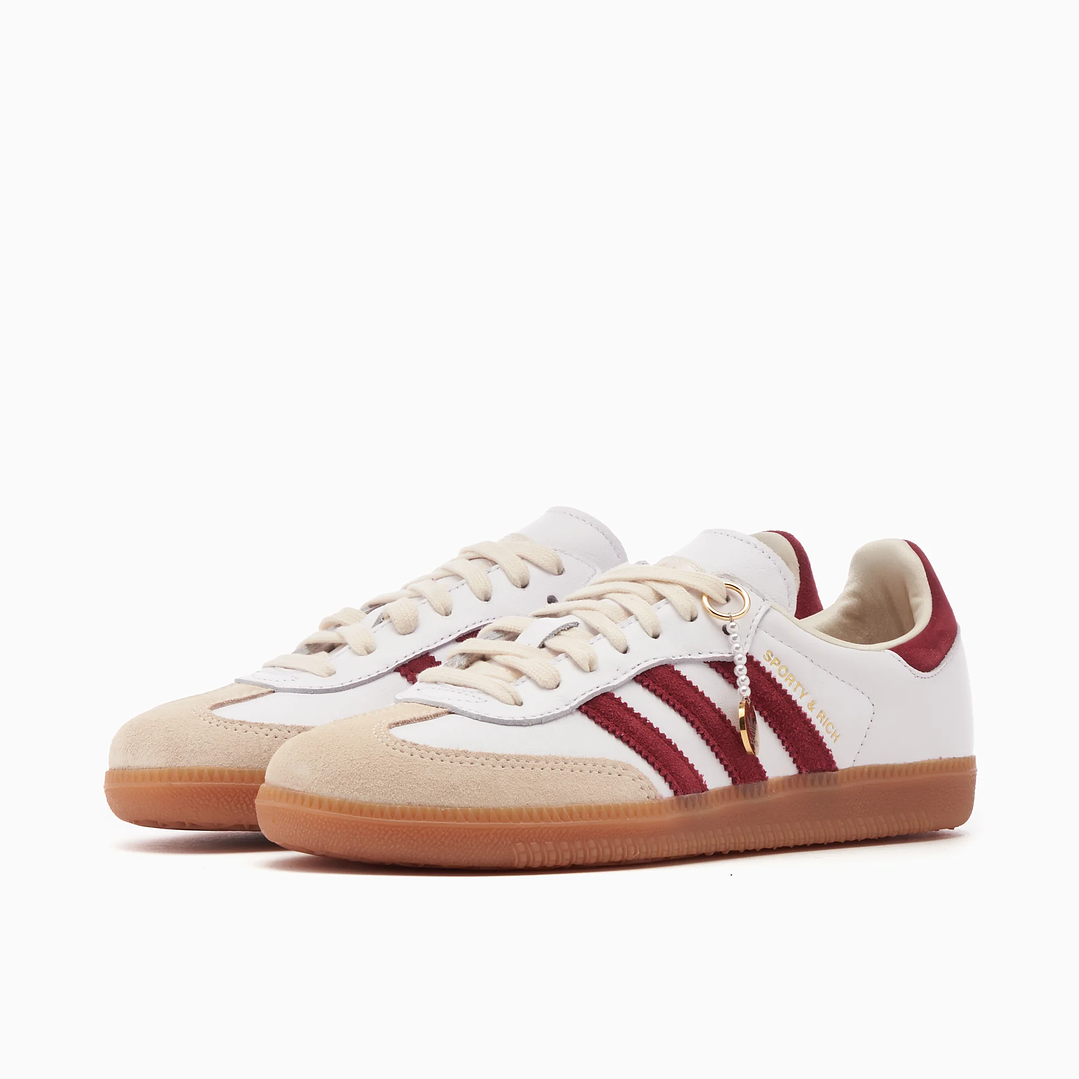 adidas Samba Sporty & Rich White Collegiate Burgundy 2