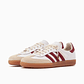 adidas Samba Sporty & Rich White Collegiate Burgundy - Thumbnail 2