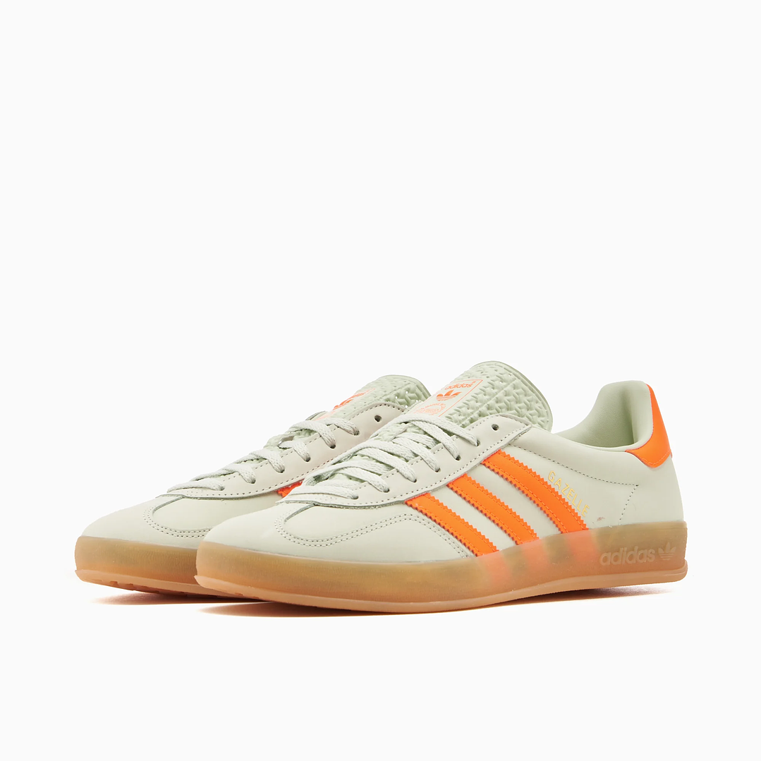 adidas Gazelle Indoor Linen Green Solar Orange 2