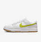 Nike Dunk Low White Bright Cactus (Women's) - Thumbnail 1