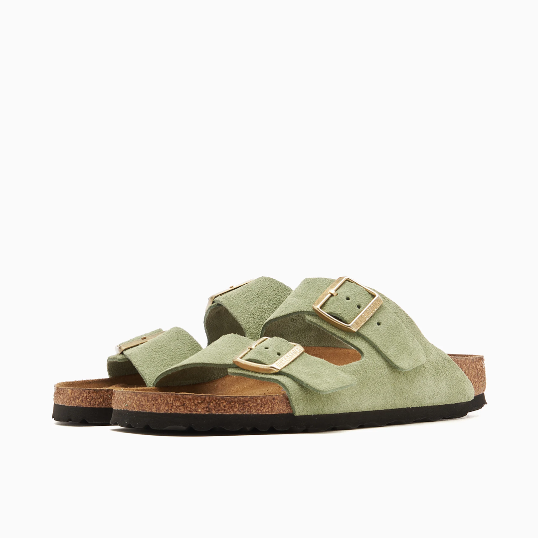 BIRKENSTOCK Women's Arizona Soft Footbed Suede Leather Narrow 2