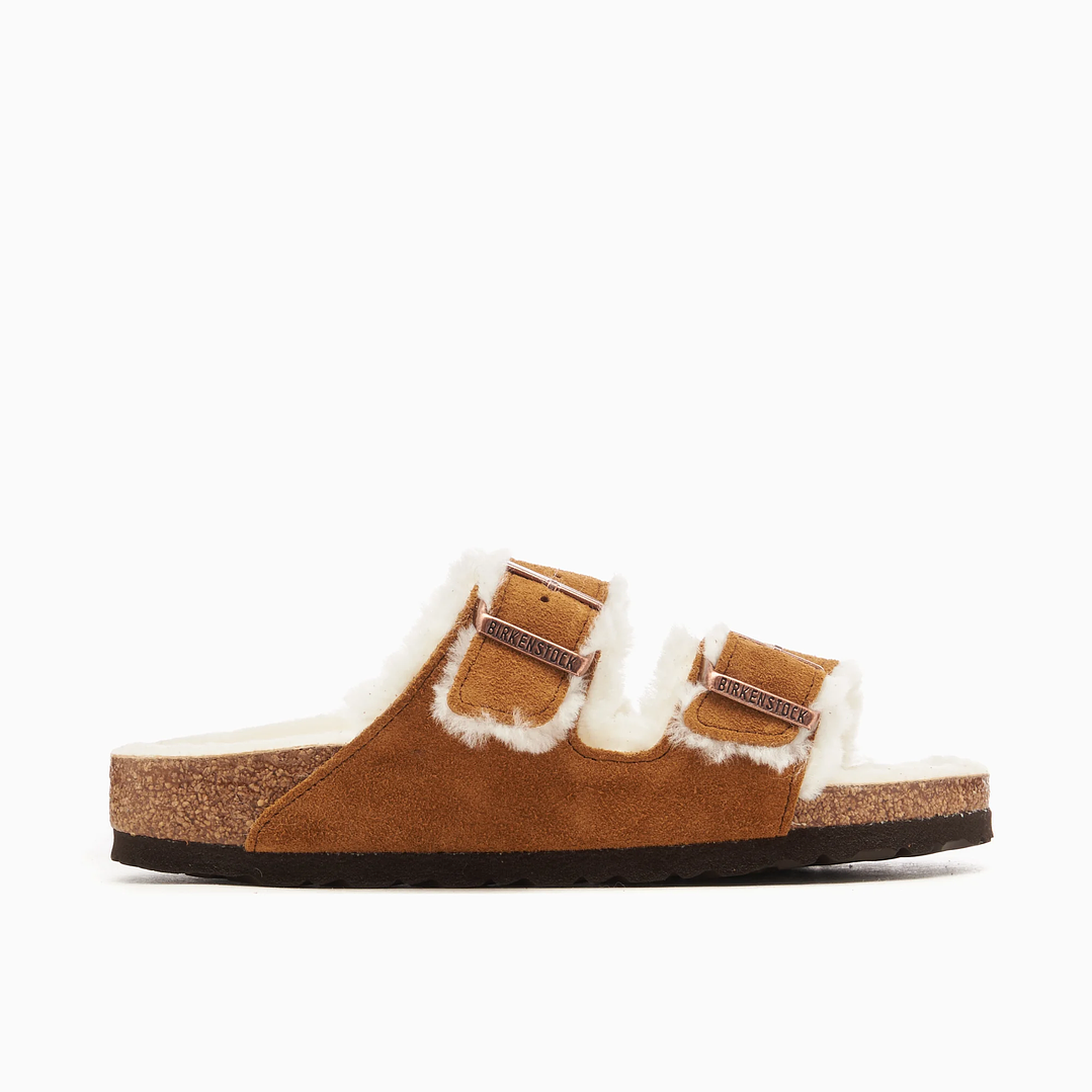 BIRKENSTOCK Arizona Shearling Suede Leather Narrow 3