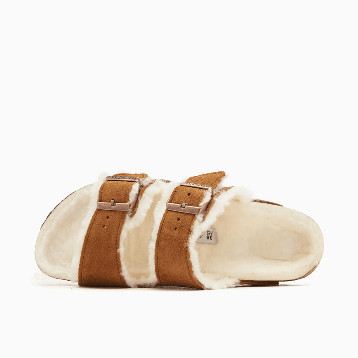 BIRKENSTOCK Arizona Shearling Suede Leather Narrow 4