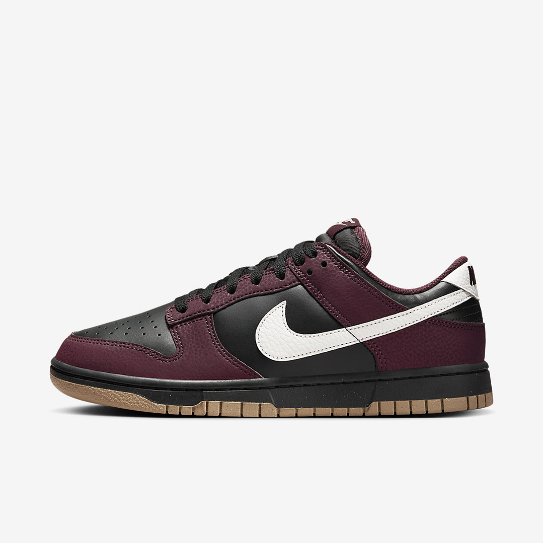 Nike Dunk Low Next Nature Burgundy Crush Black (Women's) 1