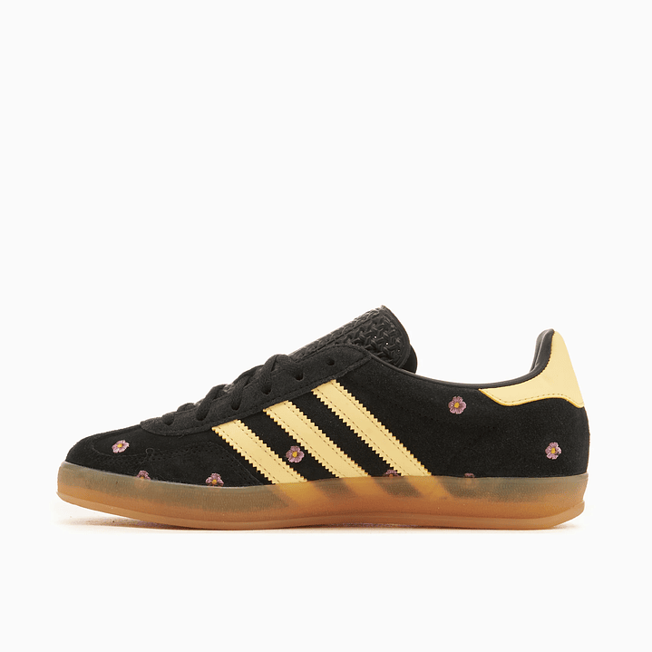 adidas Gazelle Indoor Core Black Almost Yellow Floral (Women's) 1