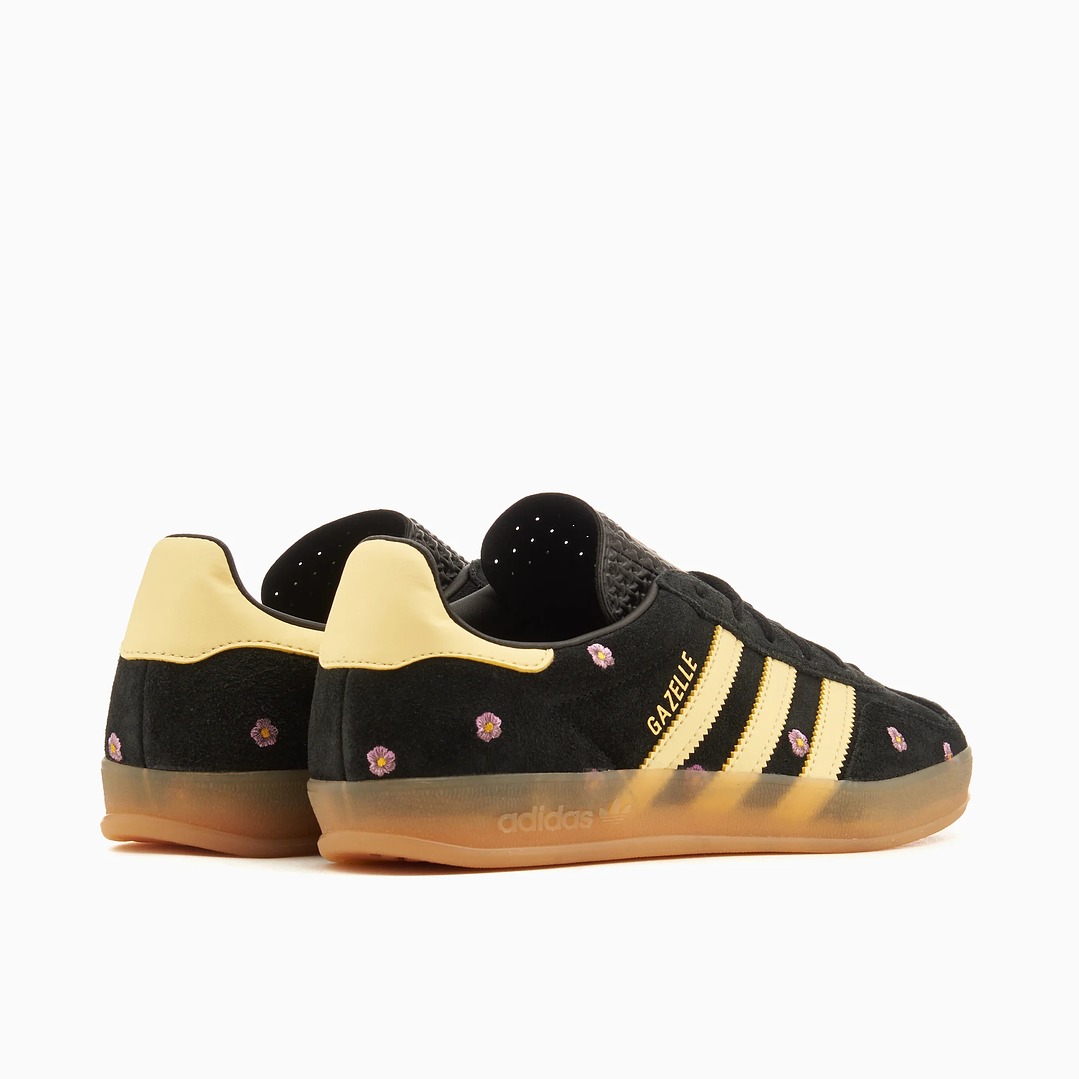 adidas Gazelle Indoor Core Black Almost Yellow Floral (Women's) 6