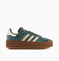 adidas Gazelle Bold Mineral Green Velvet (Women's) - thumbnail 3