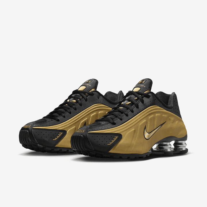 Nike Shox R4 Black Metallic Gold (Women's) 2